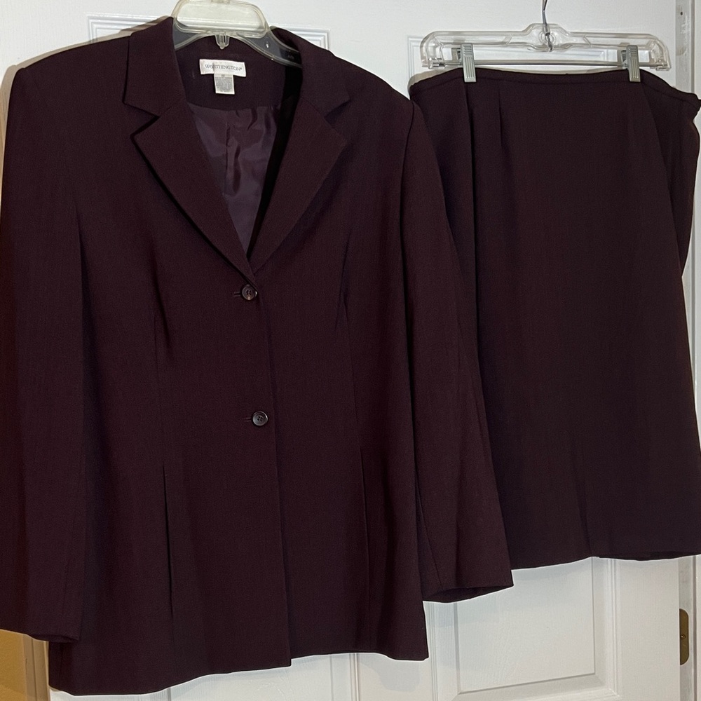 Worthington Dark Purple Skirt Set